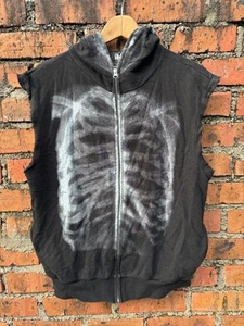 X-ray Skeleton Avant Garde Fullzip Hoodie Sleeveless - Picture 1 of 6