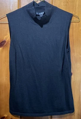 St John Caviar Womens Black Sleeveless Wool Blend Knit Tank Top Size Small - Image 1 of 4