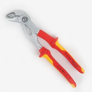 Knipex 10" Cobra QuickSet VDE Pliers - Insulated Chrome - Picture 1 of 8