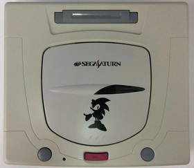 Sega Saturn Limited Version Console with Controller & Cables, Used, White Marks