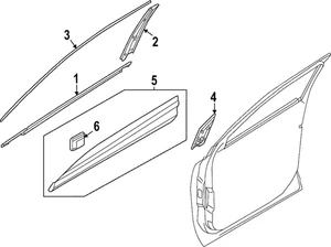 Genuine Kia Body Side Molding 87722-DW000 - Foto 1 di 1