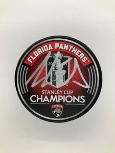 FLORIDA PANTHERS AARON EKBLAD SIGNED 25’ SC CHAMPIONS PUCK JSA WITNESS COA - Picture 1 of 3
