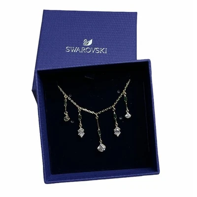 Collar Swarovski Oz Chapado en Oro Verde Foto 1 de 4