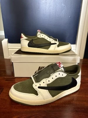 Size 12 - Travis Scott x Air Jordan 1 Retro OG SP Low Reverse Olive / Medium... - Image 1 of 4