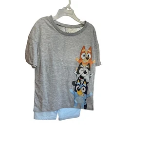 Bluey Kids T-Shirt & Shorts Set Size 6 Cartoon Characters Matching Outfit NWT - Picture 1 of 10