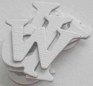 Kleinbuchstaben * WEISS * Spanplatten Buchstaben - Alphabet Stanzteile: 1" bis 1,5" Zoll hoch - Bild 1 von 1