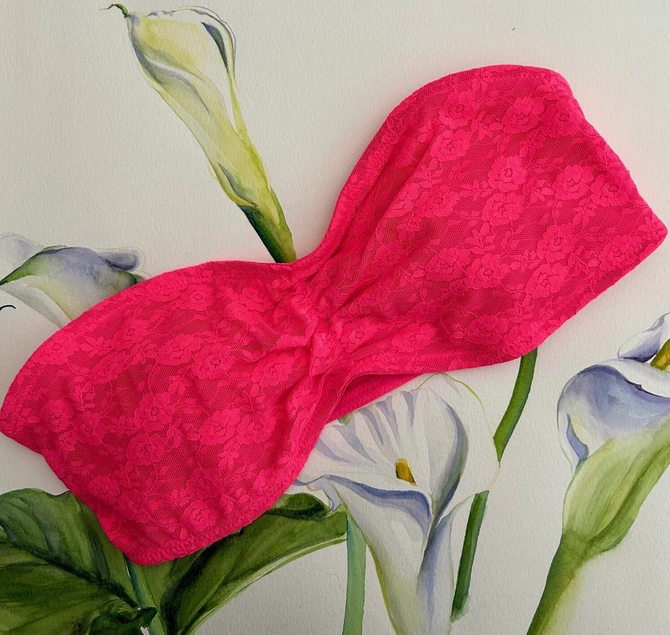 Victoria's Secret ROSA ALGODÓN REVERSO ENCAJE Sin Tirantes BANDEAU BRALETTE elige 1 NUEVO Foto 1 de 1