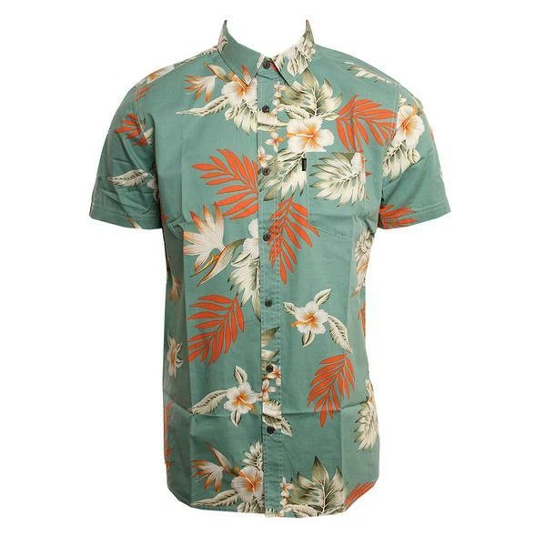 RIP CURL Men's S/S Button-Up Shirt VIDASOUL - Teal - XLarge - NWT - Image 1 of 1
