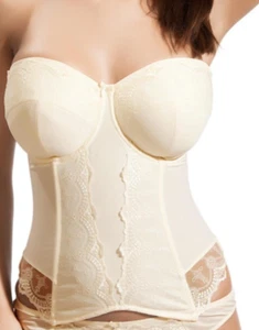 Panache Evie Bridal Corsage With Suspender Belt Gr.75K UK 34H Torsolette Wedding - Picture 1 of 8