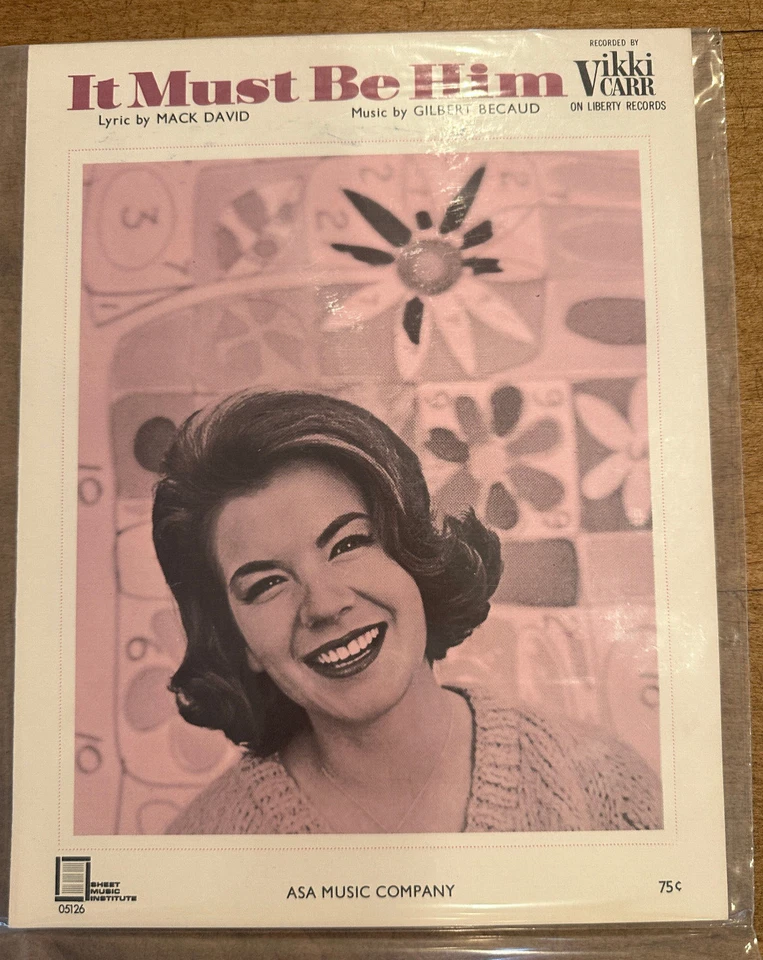 It Must Be Him | Recorded by Vikki Carr ©1967 Vintage Sheet Music, USA - Image 1 of 1