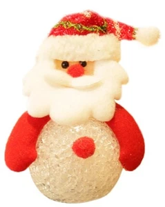 Christmas Tree Ornament Pendant, 6 Pcs Lot. Santa, Bear, Snowman Crystal Ball - Picture 1 of 4