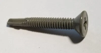 ITW Buildex #10, cabeza plana, Phillips, 1-7/16′′ OAL, #3 puntos, tornillo autoperforante Foto 1 de 3