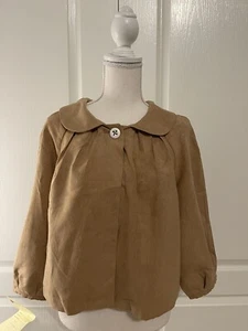 Vintage BLEU Damen Jacke Gr. M Medium leichtes Wildleder wie kurz camel - Bild 1 von 7