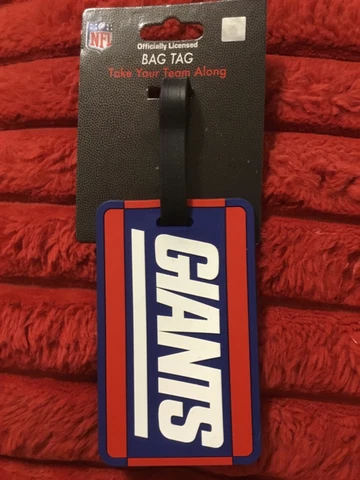 NEW YORK GIANTS TRAVEL BAG TAG LUGGAGE ID,NEVER USED, NFL, FREE SHIPPING!!!!!!!! Cover