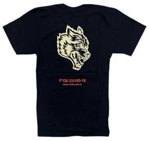 Darc Sport Men's T-Shirt F*ck Covid-19 Classic Tee in Black - Picture 1 of 2