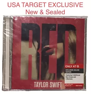 Taylor Swift Red Deluxe CD Rare Album USA Target Exclusive Edition Bonus Tracks - Picture 1 of 8