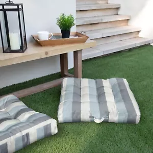 Sorra Home Outdoor Tufted Floor Pillow Single 24 in D x 24 in W x 5 in H - Picture 1 of 55