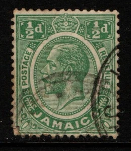Jamaica 1921 1927 King George V ½c green SG89a Used - Bild 1 von 1