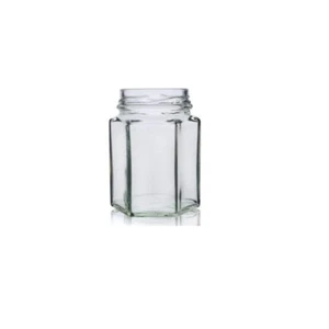 Hex Jar with Lid 110ml (free delivery on orders over £15) - Picture 1 of 2