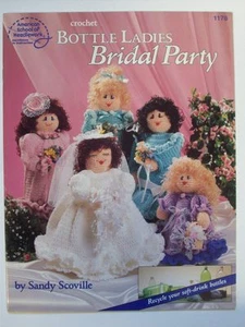 Wedding Bridal party bottle ladies crochet pattern bride maid of honor - Picture 1 of 2