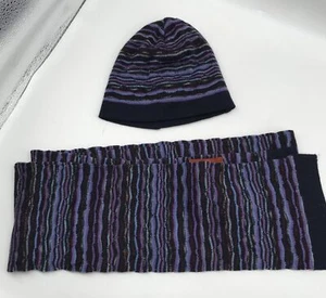 Missoni girls purple multicolor wool beanie and scarf - Picture 1 of 2