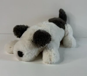 Jellycat Dashing Dog Plush Stuffed Toy Ivory Gray Spots 12" Laying Soft Pellets - Picture 1 of 14