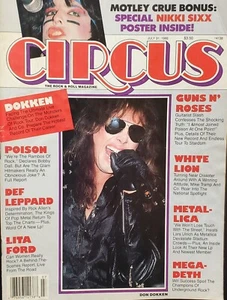 Circus Magazine July 31 1988 Dokken Metallica Lita Ford Megadeath Poison - Picture 1 of 9