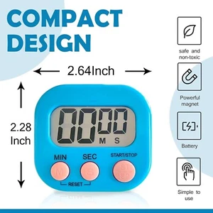 Digital Kitchen Timer for Kids & Adults Women Gifts for Men Dad Gift - Blue - Picture 1 of 7