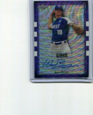 2018 Leaf Perfect Game All-American Metal Purple Wave Will Rigney Auto 4/8