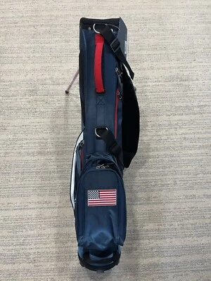 Maxfli Sunday Golf Stand Bag Red/White/Blue USA Flag Design Single Carry Straps - Image 1 of 3