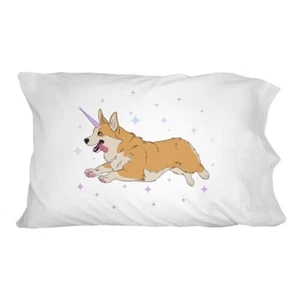 Funda de almohada Unicorg Corgi Novedad Unicornio - Imagen 1 de 3