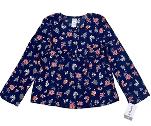Carter’s Toddler Girls Size 4T Pink & Navy Floral Long Sleeve Shirt NWT So Cute! - Picture 1 of 6