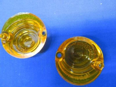 2 lentes de señal de giro HELLA pequeñas de stock antiguo nuevas, # E2.6741.02 BL 81 BMW A307 Foto 1 de 4