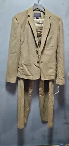 2 pz pantaloni tuta Ralph Lauren marrone tweed agnelli lana donna $389 nuovi con etichette ~ L, 8 m3020 - Foto 1 di 23