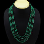 GENUINE 406.00 CTS EARTH MINED ENHANCED EMERALD BEADS NECKLACE - (DG)