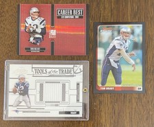 Tom Brady 3 card lot - Two Cards Individually Numbered.