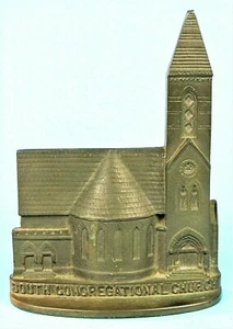 SÜDGEMEINDEKIRCHE SPRINGFIELD GUSSEISEN SOUVENIR GEBÄUDE BUCHSTÜTZE 1975 - Bild 1 von 11