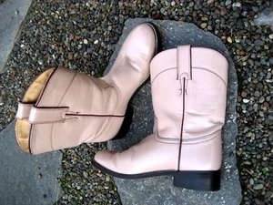 Justin Stiefel Kinder Western Roper Leder Dusty Pink Cowgirl Größe 3,5D - Bild 1 von 13