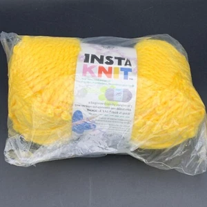 Lion Brand Insta Knit Singing Like A Canary Yellow Yarn Acrylic Wool Super Bulky - Picture 1 of 5