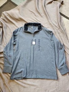 Men's Consensus 1/4 Zip Sueded Jersey Shirt Size L - Picture 1 of 7