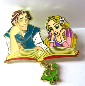 Disney Pin Boxlunch - Rapunzel, Flynn Rider, and Pascal - Book - Tangled #155787 - Picture 1 of 2