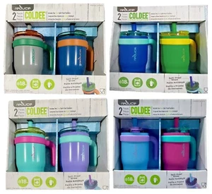 PACK de 2 vasos reductores de acero inoxidable para niños con asas Coldee 14 oz - Imagen 1 de 22