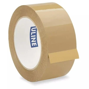 (2) Uline #S-422 Industrial Pack & Ship Tape 2" x 110 yds Tan ~FREE SHIPPING~ - Picture 1 of 1