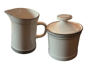 Nitto Meadow-Stone sugar and creamer set 1980s vintage stoneware - Picture 1 of 5
