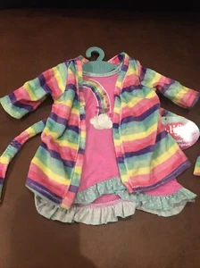 My Life As  Rainbow Robe & Pink Nightgown For 18" Doll New - Picture 1 of 6