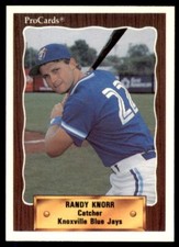 1990 PROCARDS KNOXVILLE BLUE JAYS RANDY KNORR #1248