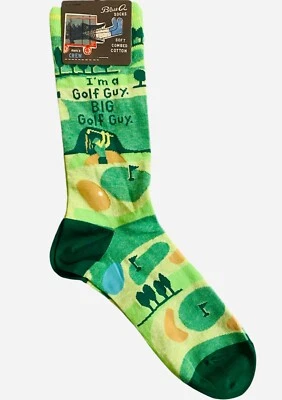 Calcetines Blue Q Para Hombre Verde Crew I'm A Big Golf Guy - Talla 7-12 Nuevos Con Etiquetas Foto 1 de 4