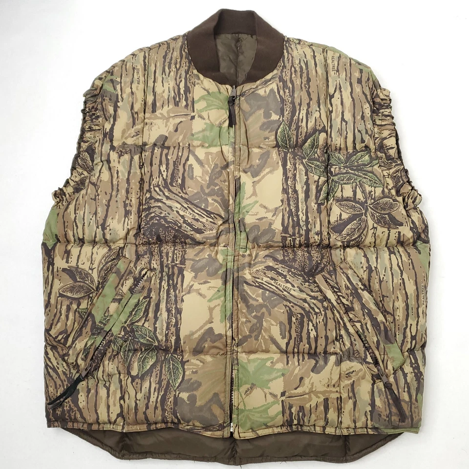 Мужской охотничий жилет Cabela's Realtree большой гусиный пух куртка кора дерева камуфляж - Изображение 1 из 4