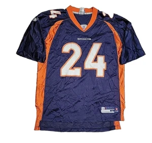 Vintage Reebok On Field NFL Denver Broncos Champ Baily #24 Jersey Men's Large - Picture 1 of 10