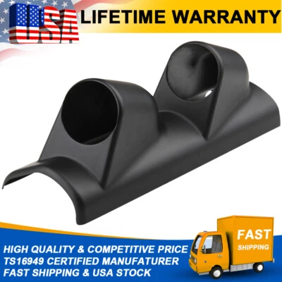 New 2" 52mm Universal Car Pillar Dual Hole Triple Gauge Meter Mount Holder Pod - Image 1 of 4